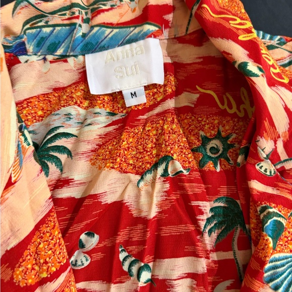 Rare 1995 Anna Sui Red Aloha Two-Piece Set – Vintage 90s - Picture 2 of 4